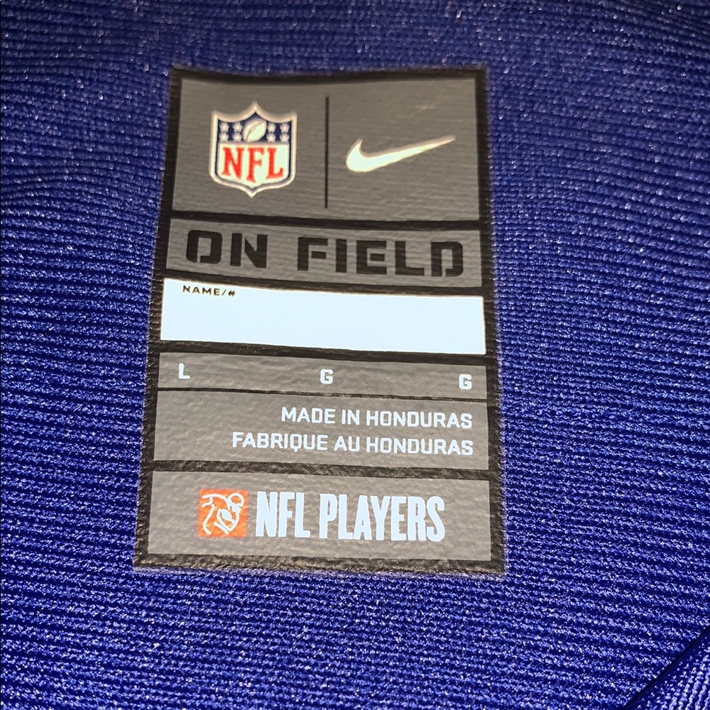 Nike NFL On Field New York Giants Size L Jersey Odell Beckham Jr - Picture 2 of 6